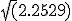 \sqrt(2.2529)
